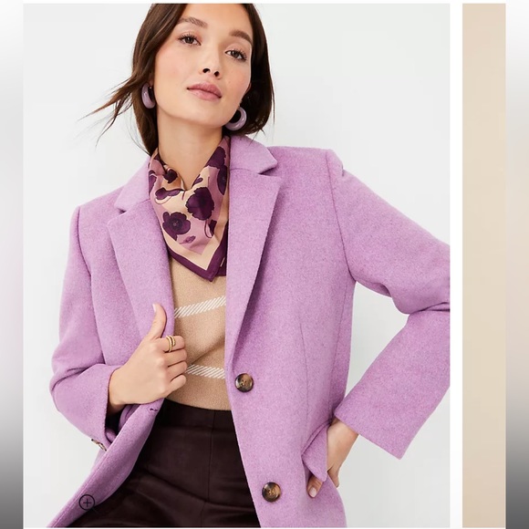 EXCLUSIVE!! ANN TAYLOR Chesterfield Wool Blend Coat - Picture 2 of 7